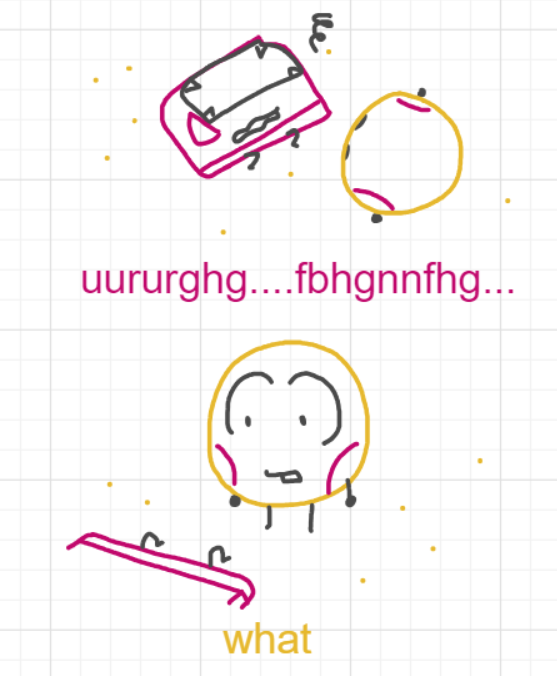 A panel from Ready Oar Knot, episode three of the Board Boards object show by Furretwalk/WalkingFurret.